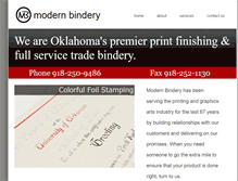 Tablet Screenshot of modernbindery.com